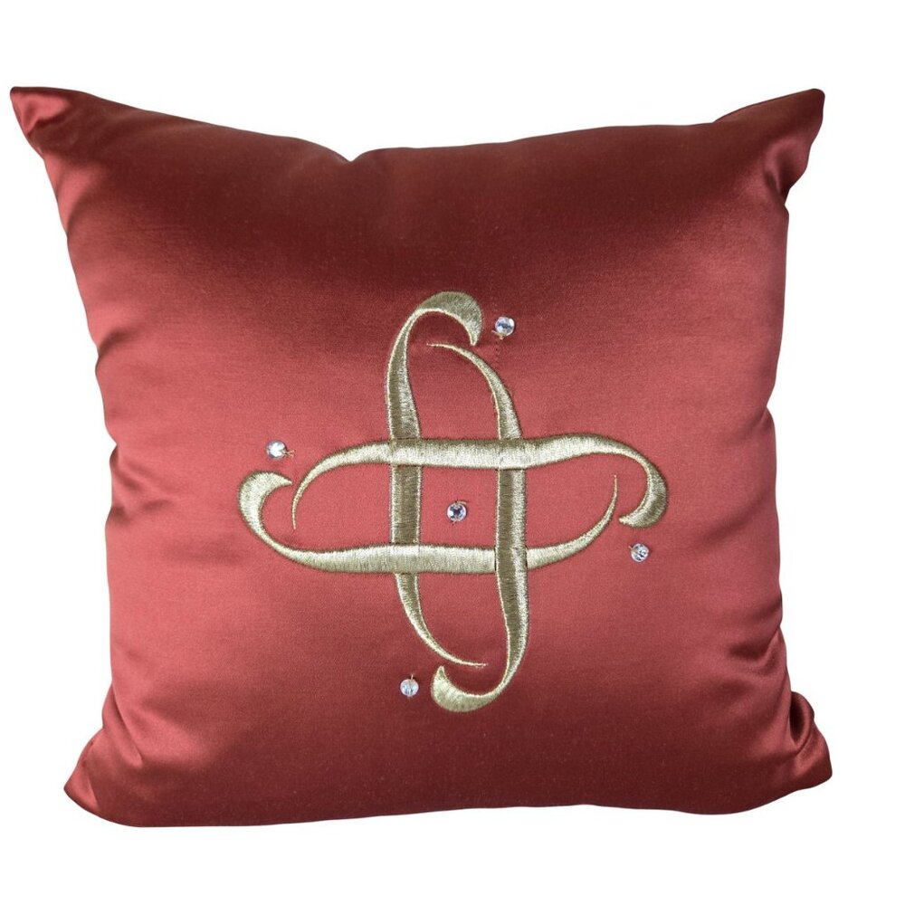 Throw Pillow 12” Square Zip Opening, Copper Color, Pillow Form Included